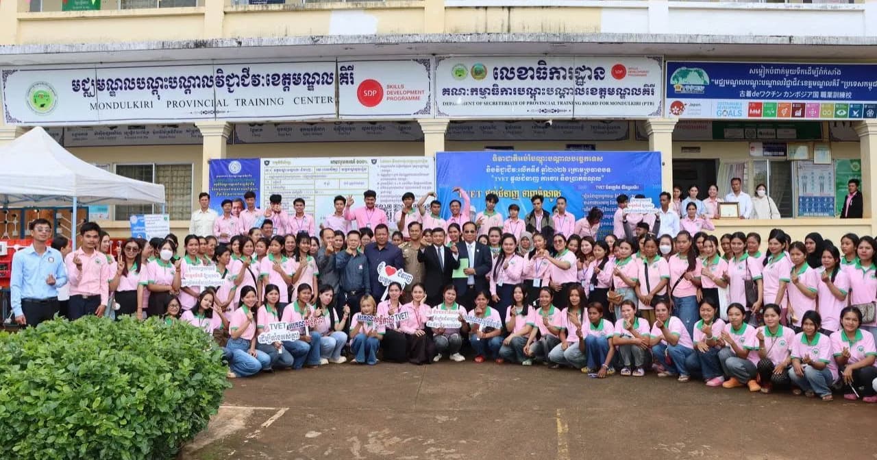 ខេត្តមណ្ឌលគិរី ប្រារព្ធទិវាជាតិអប់រំបណ្តុះបណ្តាលបច្ចេកទេស និងវិជ្ជាជីវៈ (TVET) លើកទី៩ ឆ្នាំ២០២៦