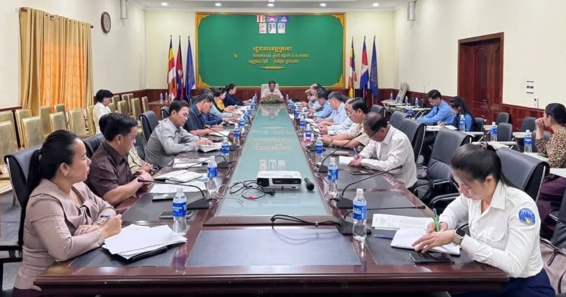 កិច្ចប្រជុំអនុគណៈកម្មការពិធីការ បដិសណ្ឋារកិច្ច និងអនាម័យ ដើម្បីត្រៀមរៀបចំពិធីសំណេះសំណាលជាមួយក្រុមប្រឹក្សាខេត្ត ក្រុង ស្រុក ឃុំ សង្កាត់ និងថ្នាក់ដឹកនាំមន្ទីរ-អង្គភាពនានាជុំវិញខេត្តក្រចេះ