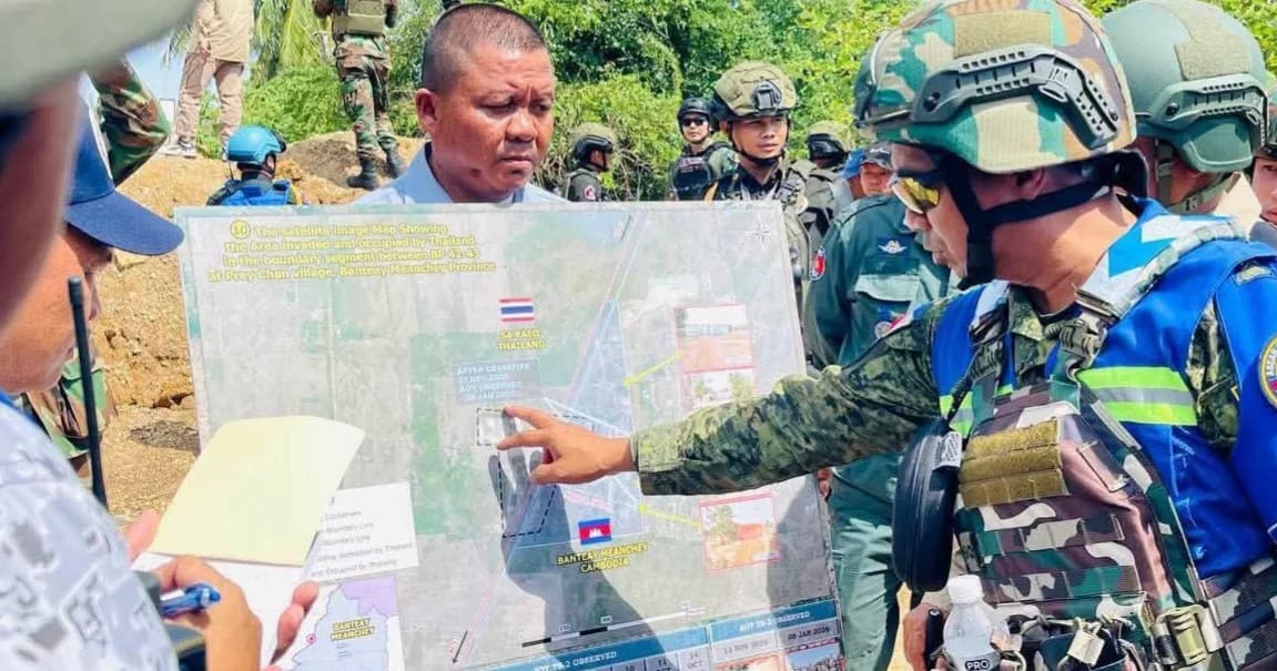 ក្រុមអ្នកសង្កេតការណ៍អាស៊ាន ចុះពិនិត្យស្ថានភាពព្រំដែននៅស្រុកអូរជ្រៅ ក្រោយការរំលោភបំពានពីយោធាថៃ